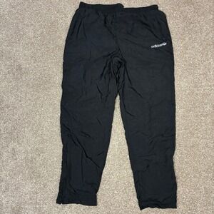 Vintage Adidas Track Pants Mens LG Black White Ankle Zip Warmup Sweatpants Y2K